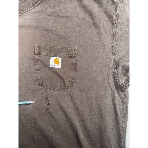 Carhartt Pocket T Shirt Men‎ 2XL Faded Short Sleeve Distressed Grunge Work - Picture 7 of 9